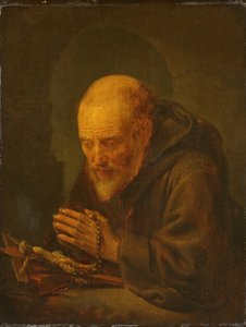 Una oración ermitaña de Gerrit Dou