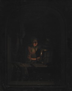 Niña con una vela de Gerrit Dou