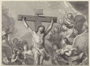 Cristo en la cruz de Gérard Edelinck