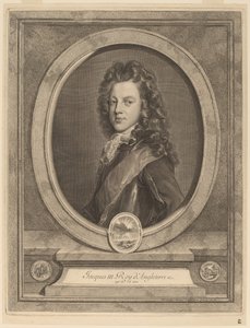 James III, Príncipe de Gales de Gerard Edelinck after François de Troy