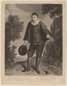 Raimond Poisson como Crispin de Gerard Edelinck after Theodor Netscher