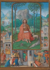 Iluminación de manuscrito con escenas de la vida de San Juan Bautista de Gerard Horenbout