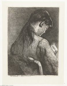 Niña sentada, vista de espaldas de Gerard Jan Bos