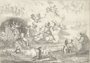 Mercurio da Baco a las ninfas Las vidas de las bacantes (título de la serie) de Gerard Melder