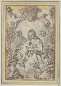 Madonna dentro del marco ornamental de Gerard Seghers