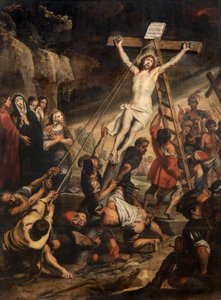 Levantamiento de la Cruz (óleo sobre lienzo) de Gerard Seghers