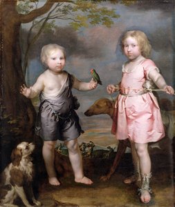 Lord John Hay y Charles, Maestro de Yester (más tarde Tercer Marqués de Tweeddale) c.1670