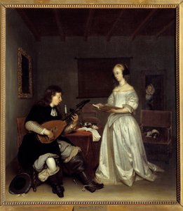 El dúo; cantante y laudista de Gerard ter Borch