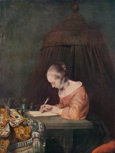 Mujer escribiendo una carta, c1655, 1938 de Gerard Terborch II