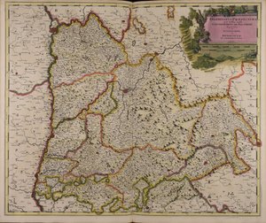 Delphinatus praefectura quae Gallis audit gobierno de Daufhiné bipartitus in superiorem et inferiorem de Gerard Valck