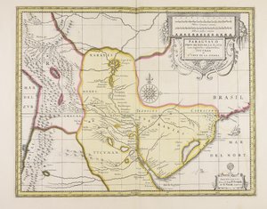 Provincia Paraguaya del Río de la Plata con regiones adyacentes Tucumán y Santa Cruz de la Sierra de Gerard Valck