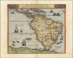 Mapa de América del Sur, 1593 de Gerard de Jode