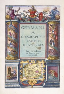 Página de título de la parte 2, "Germania geographicus tabulis illustrata", 1593