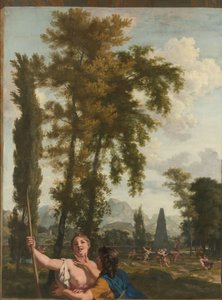 Paisaje italiano con pastor y pastora
Decoración para una habitación de la casa de Jacob de Flines en Ámsterdam (título de la serie) de Gerard de Lairesse