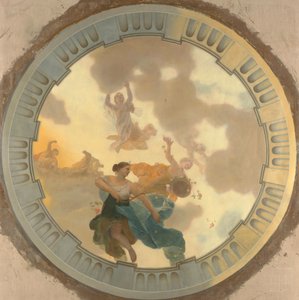 Parte (sección central) de un cuadro del techo con Diana y sus acompañantes como escena principal de Gerard de Lairesse