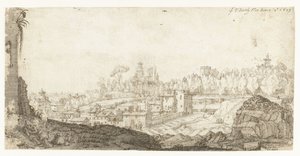 Vista del Pincio desde el sureste, Roma de Gerard ter Borch