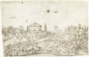 Vista del San Stefano Rotondo, Roma, desde el norte de Gerard ter Borch