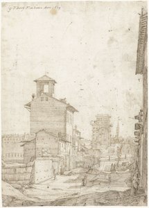 Vista de la Via Panisperna a Santa Maria Maggiore, Roma de Gerard ter Borch