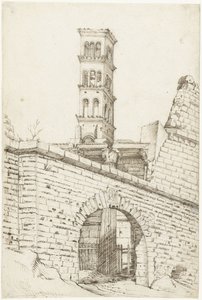 Templo de Marte Ultor y el Arco Pantani en el Foro de Augusto y la Torre de San Basilio de Gerard ter Borch (I)