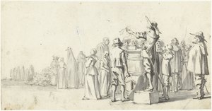 Locutor en una plaza del mercado de Gerard ter Borch (II)