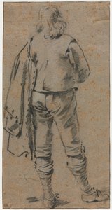 Un hombre de pie visto desde atrás, c. 1630 de Gerard ter Borch