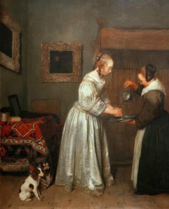 Dama lavándose las manos de Gerard ter Borch