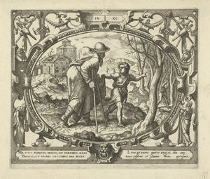 Hombre a la edad de noventa Diez edades del hombre (título de la serie) de Gerard van Groeningen