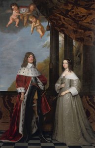 Retrato de Federico Guillermo (1620-88), elector de Brandeburgo, y su esposa Luisa Enriqueta (1627-67), condesa de Orange-Nassau de Gerard van Honthorst
