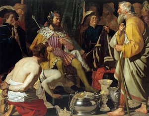 Solón y Creso de Gerard van Honthorst