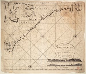 Carta del Golfo de Guinea, África, principios del siglo XVIII (grabado) de Gerard van Keulen