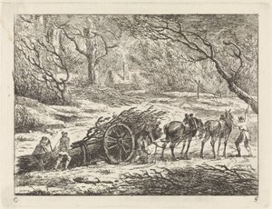 Paisaje con carro tirado por dos caballos Paisajes (serie C) (título de la serie)
