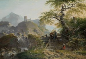 Paisaje montañoso cerca de Düsseldorf de Gerard van Nijmegen