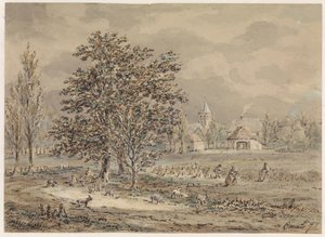 Vista del pueblo de Zoelmond de Gerardus Emaus de Micault