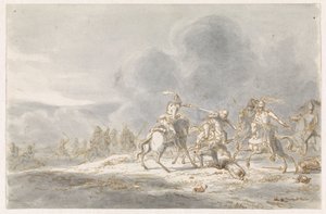 Lucha de jinetes de Gerardus Emaus de Micault