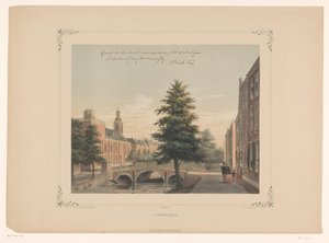 Vista del Rapenburg en Leiden Rapenburg (título sobre objeto)