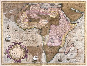 África (grabado) de Gerardus Mercator