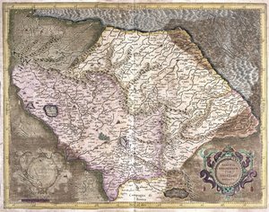 Ancona y Spoleto, Italia (grabado) de Gerardus Mercator