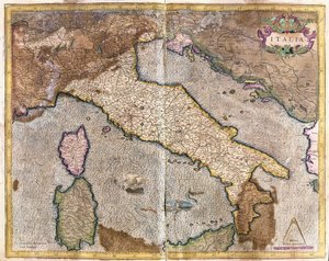 Italia de Gerardus Mercator