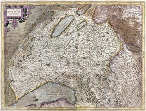 Noreste de Ginebra, Suiza (grabado) de Gerardus Mercator