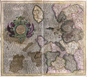 Noroeste de Inglaterra de Gerardus Mercator