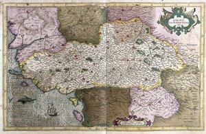 Poitou, Francia (grabado) de Gerardus Mercator