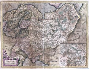 Rusia (grabado) de Gerardus Mercator