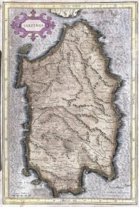 Cerdeña, Italia (grabado) de Gerardus Mercator
