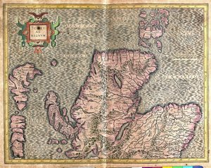 Sur de Escocia, Gran Bretaña de Gerardus Mercator