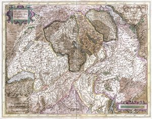 Suiza (grabado) de Gerardus Mercator