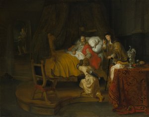 Isaac bendiciendo a Jacob, 1642 de Gerbrand van den Eeckhout