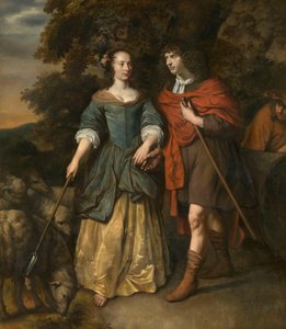 Joven pareja con trajes de pastores de Gerbrand van den Eeckhout