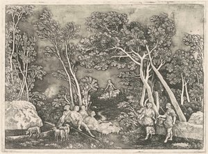 Ninfas en un Paisaje de Gerhard Janssen