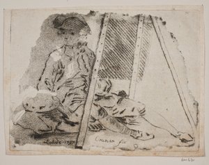 Un pintor (Juel) en su caballete