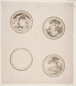 Cuatro viñetas para las fábulas de La Fontaine de Gerhard Ludvig Lahde